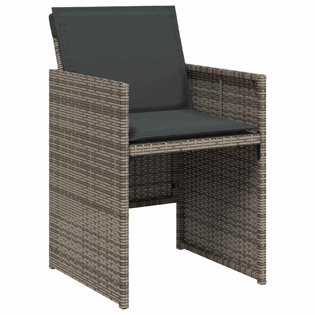 Ensemble de salle à manger pour jardin 5 pcs Gris polyrotin - XIOS