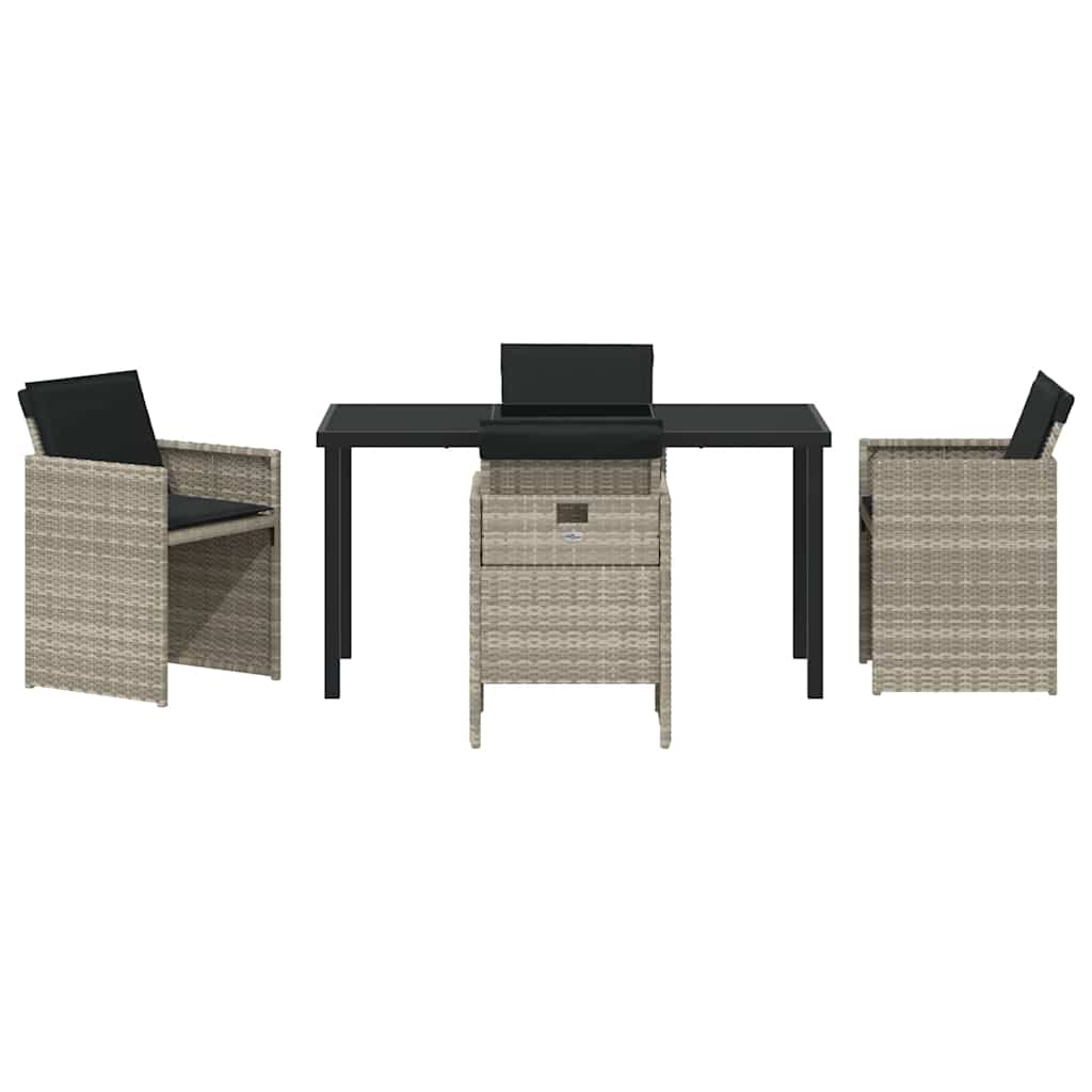 Ensemble de salle à manger pour jardin 5 pcs Gris clair - XIOS