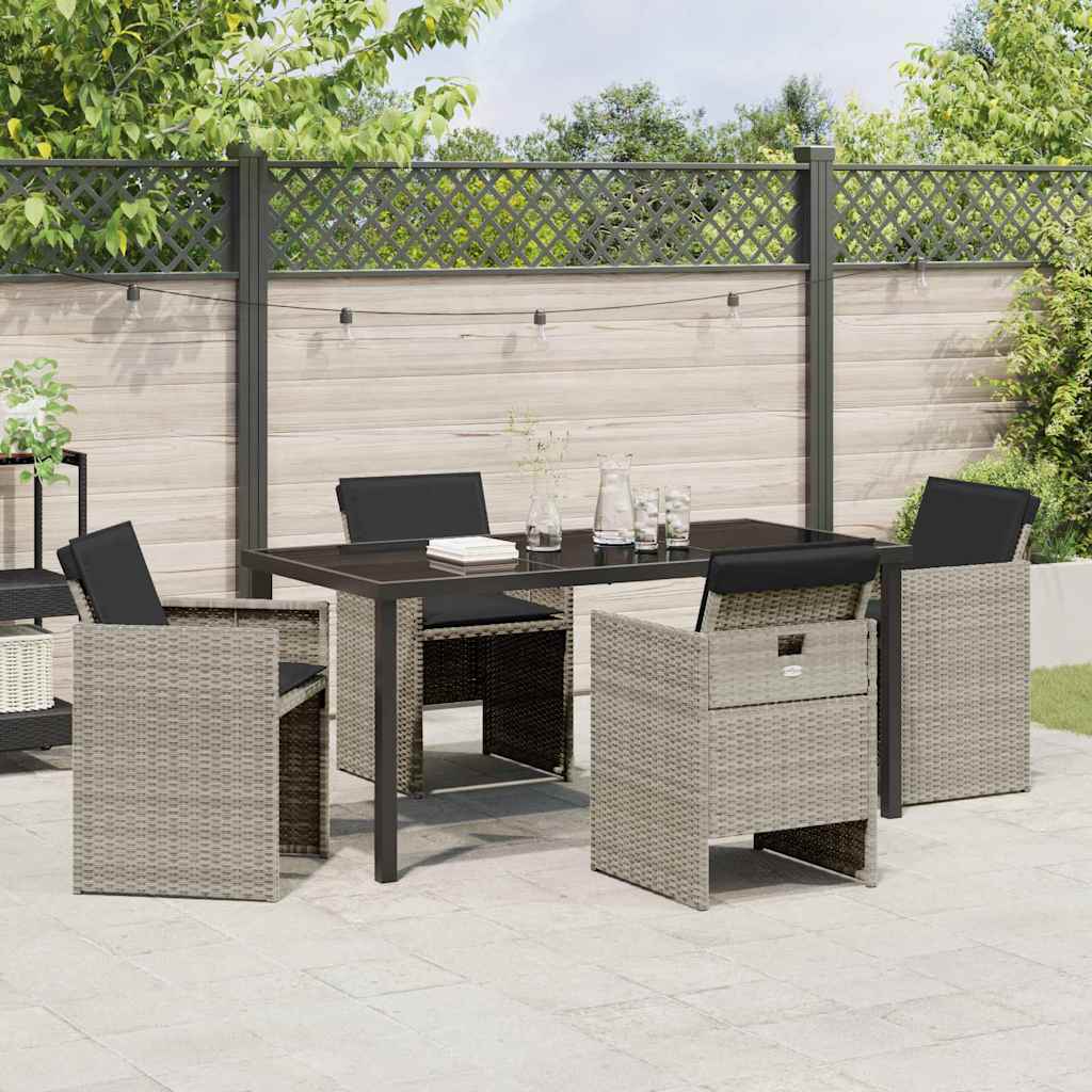 Ensemble de salle à manger pour jardin 5 pcs Gris clair - XIOS