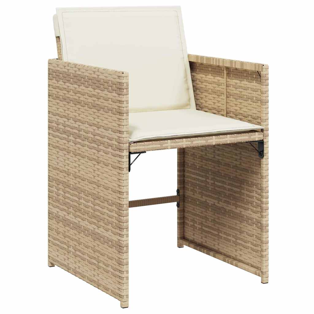 Ensemble de salle à manger pour jardin 5 pcs Beige polyrotin - XIOS