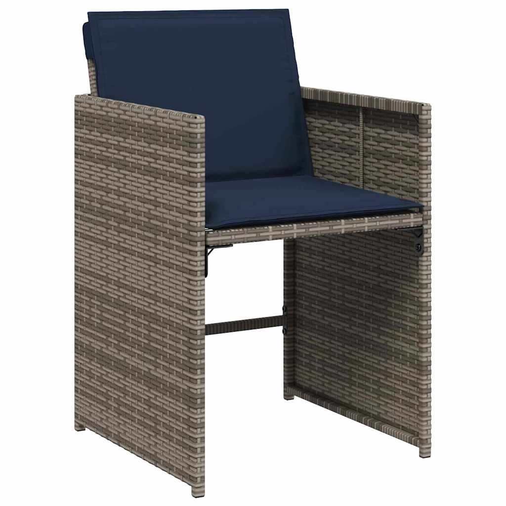 Ensemble de salle à manger pour jardin 5 pc Gris polyrotin - XIOS