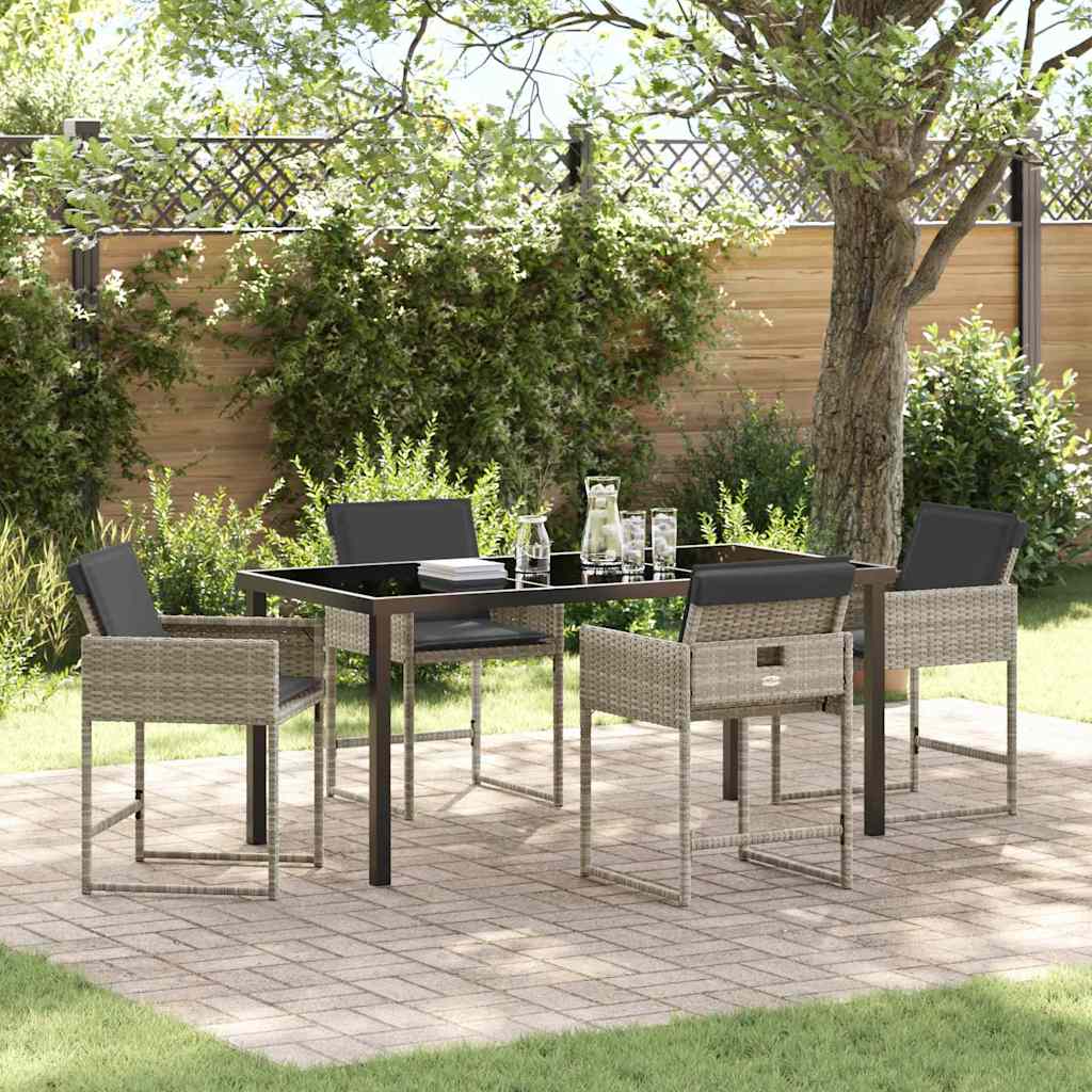 Ensemble de salle à manger pour jardin 5 pcs Gris clair - XIOS