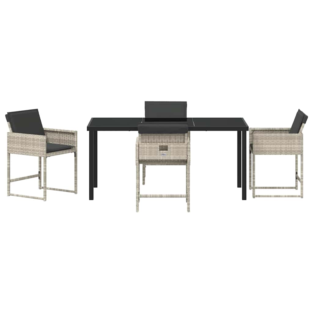 Ensemble de salle à manger pour jardin 5 pcs Gris clair - XIOS
