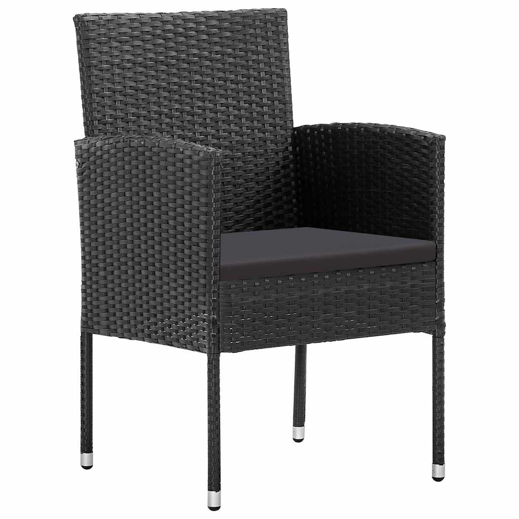Ensemble de salle à manger pour jardin 9 pcs Noir polyrotin - XIOS
