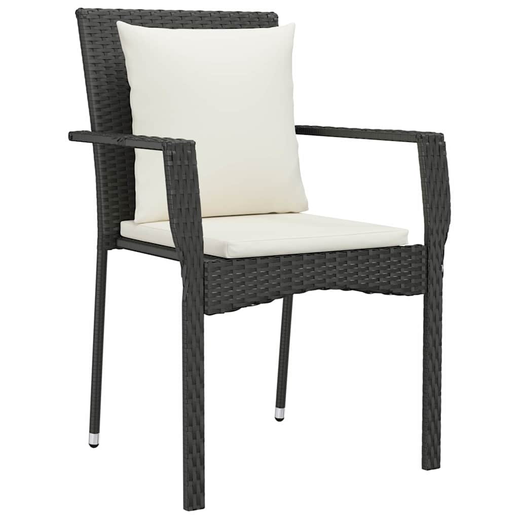 Ensemble de salle à manger pour jardin 9 pcs Noir polyrotin - XIOS