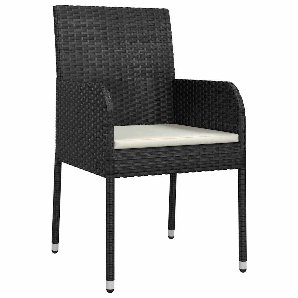 Ensemble de salle à manger pour jardin 9 pcs Noir polyrotin - XIOS