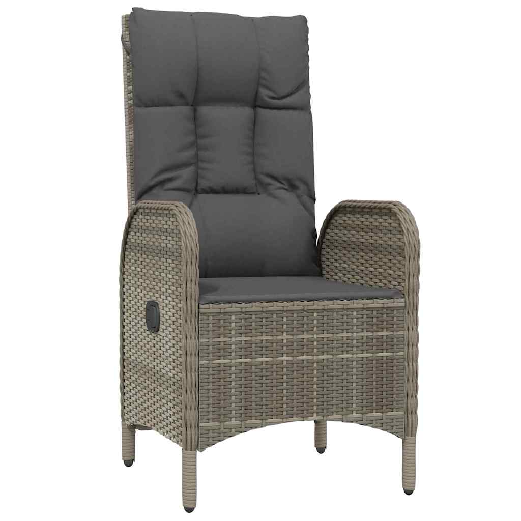 Ensemble de salle à manger pour jardin 5 pcs Gris polyrotin - XIOS