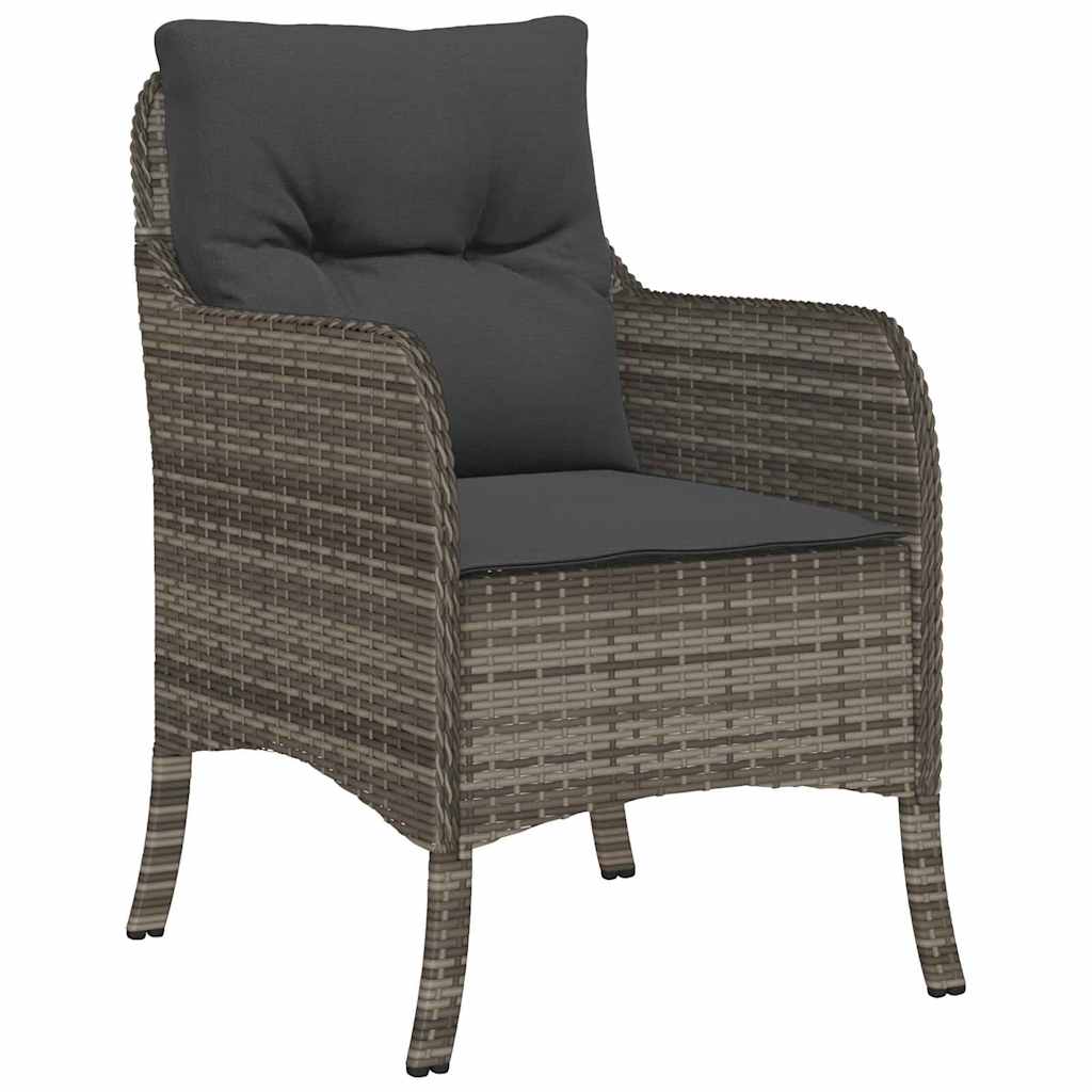 Ensemble de salle à manger pour jardin 5 pcs Gris polyrotin - XIOS