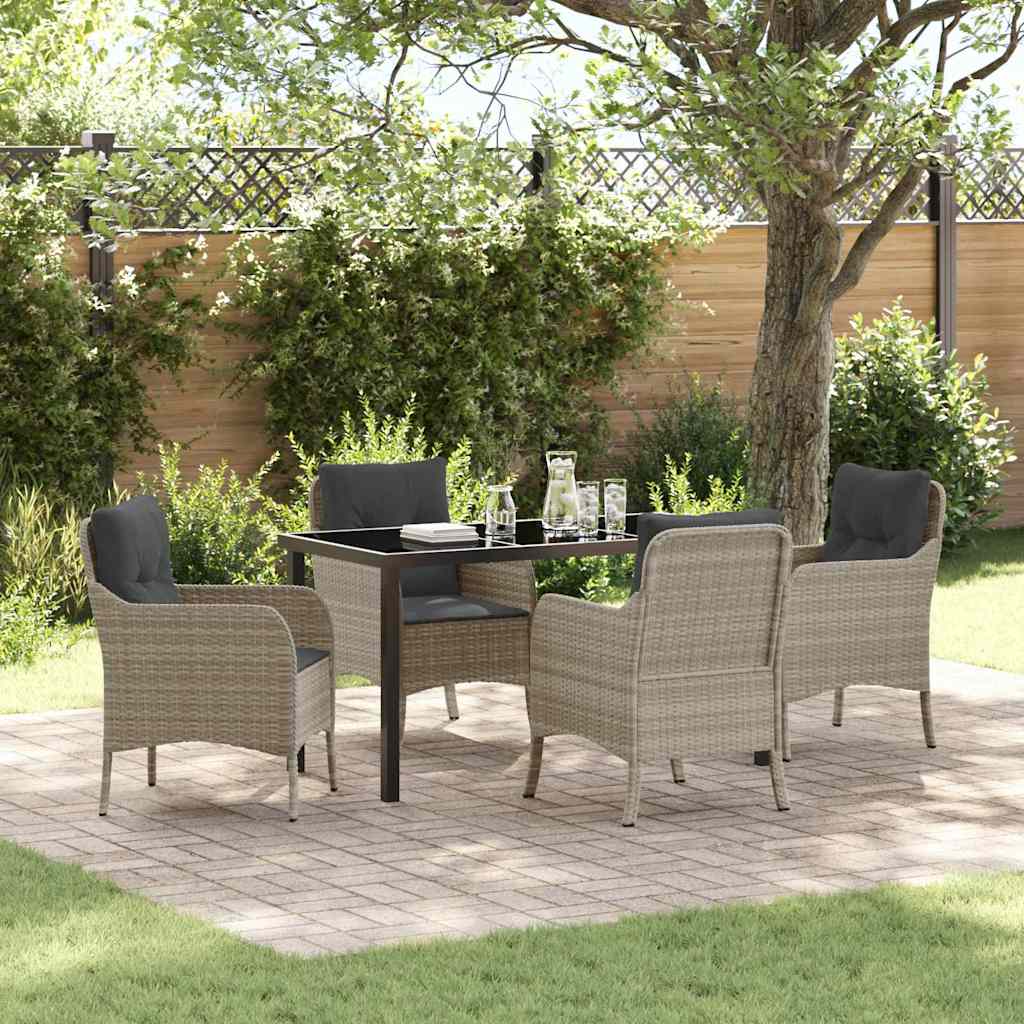 Ensemble de salle à manger pour jardin 5 pcs Gris clair - XIOS