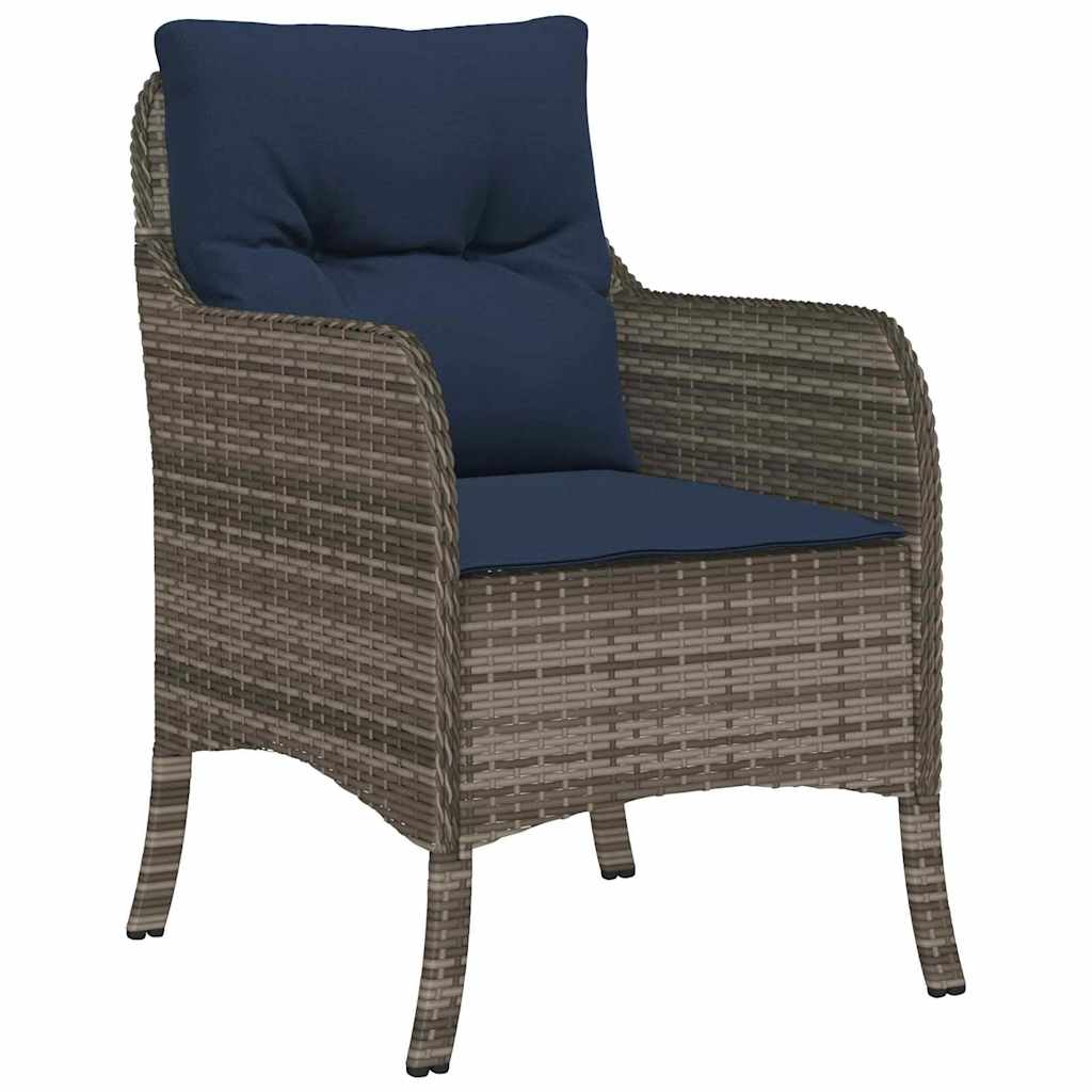 Ensemble de salle à manger pour jardin 5 pcs Gris polyrotin - XIOS