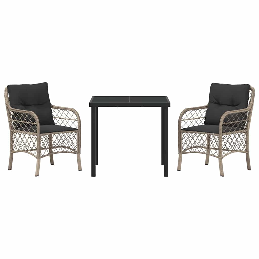 Ensemble de salle à manger pour jardin 3 pcs Gris clair - XIOS