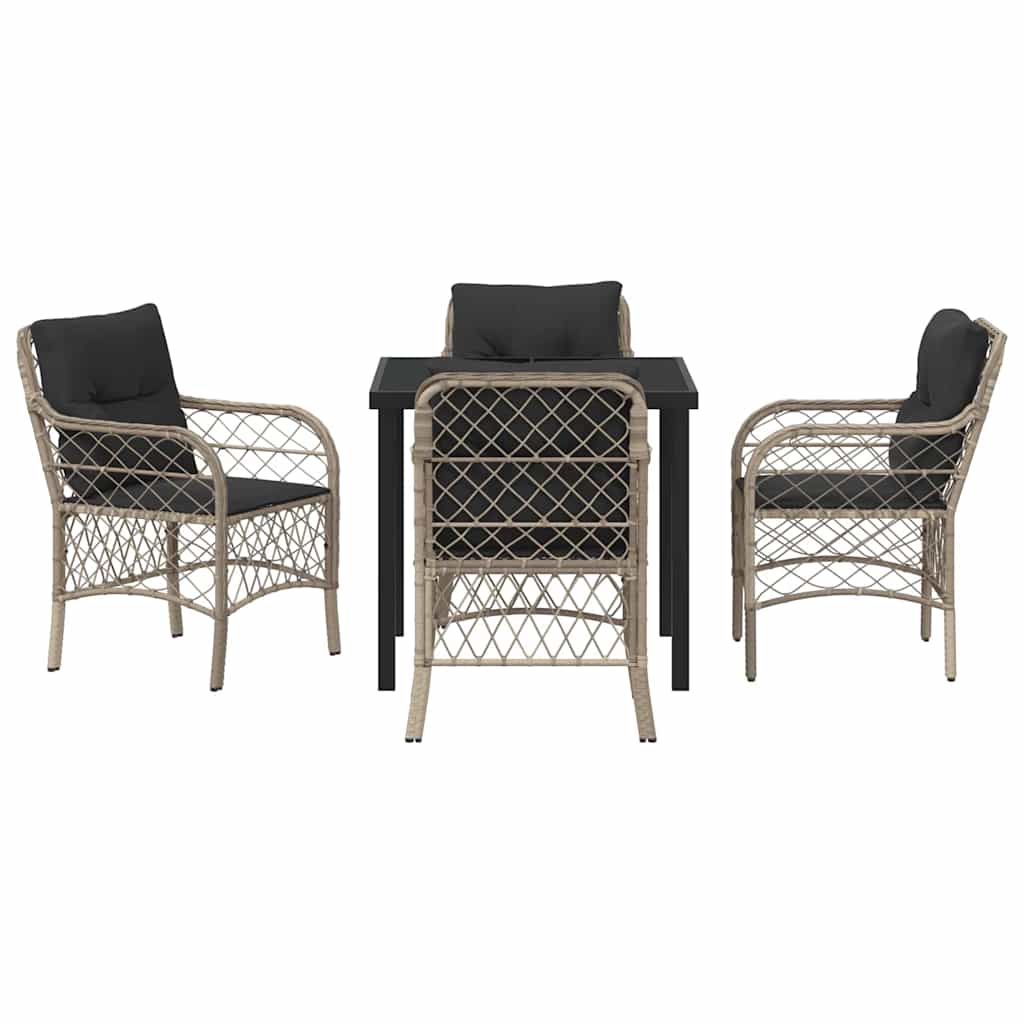 Ensemble de salle à manger pour jardin 5 pcs Gris clair - XIOS