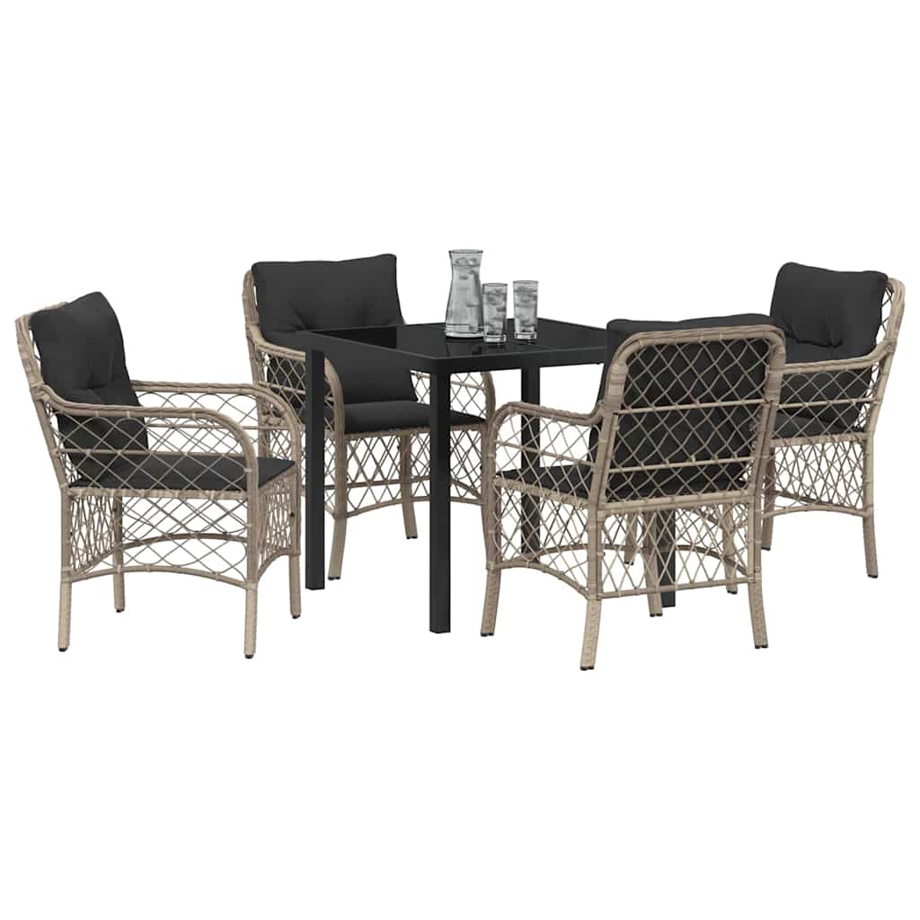 Ensemble de salle à manger pour jardin 5 pcs Gris clair - XIOS