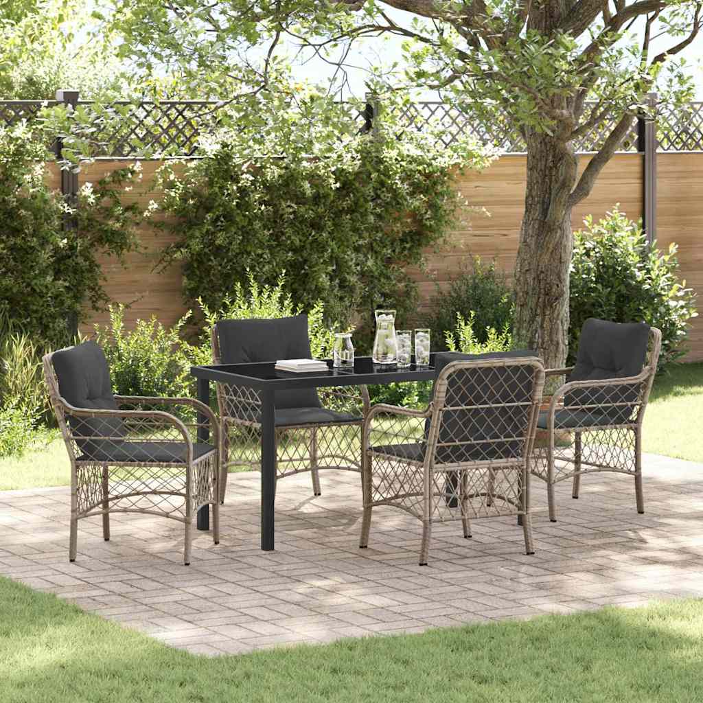Ensemble de salle à manger pour jardin 5 pcs Gris clair - XIOS