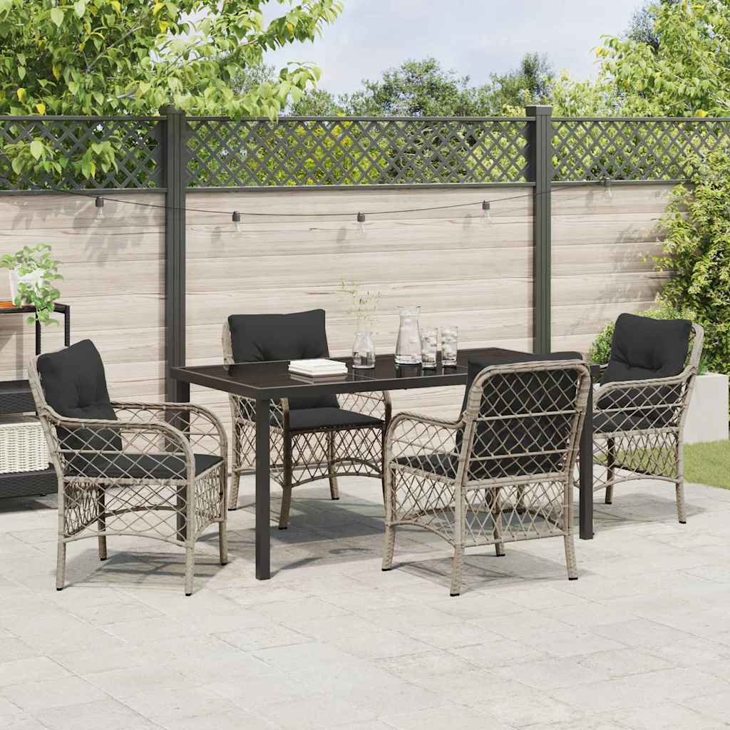 Ensemble de salle à manger pour jardin 5 pcs Gris clair - XIOS