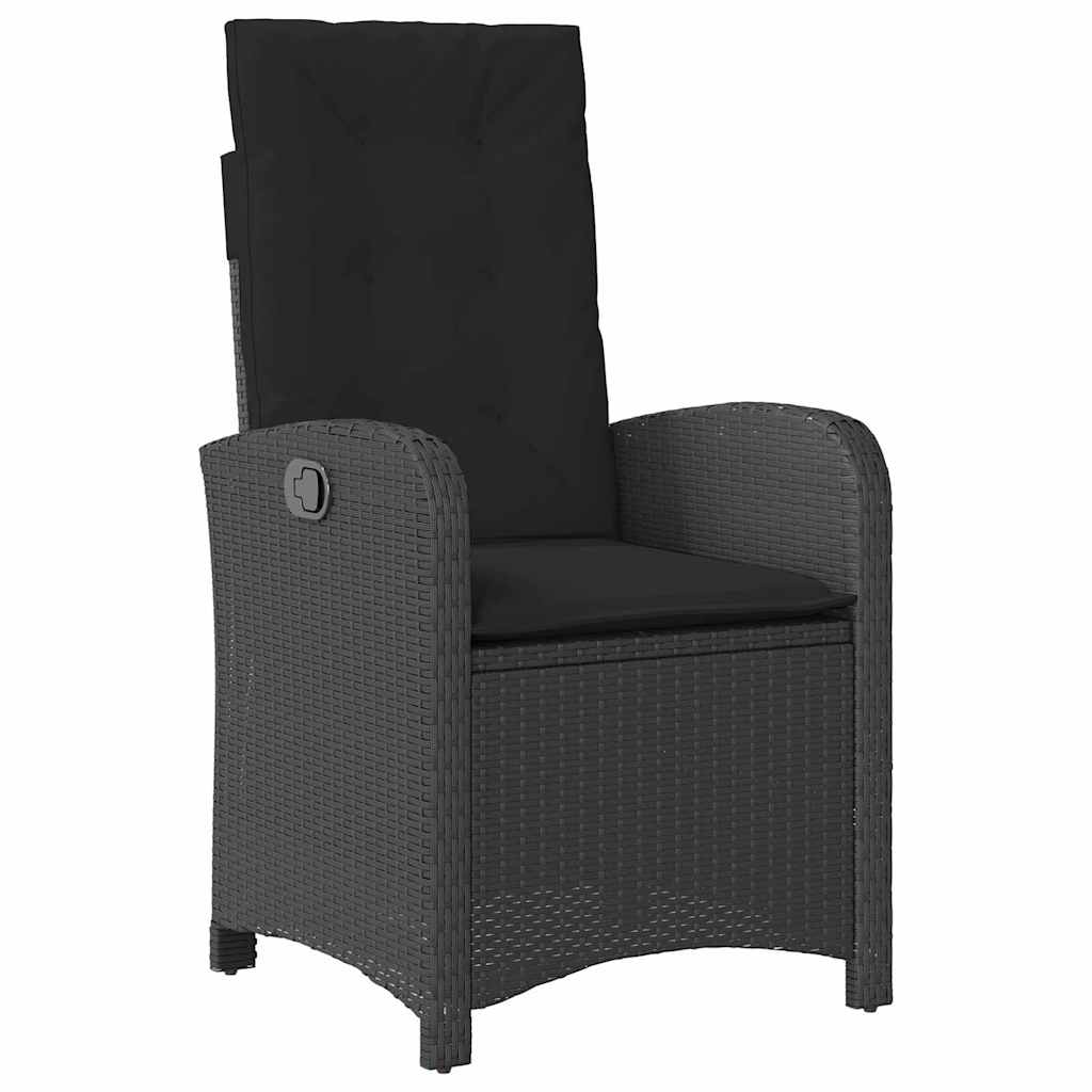 Ensemble de salle à manger pour jardin 5 pcs Noir polyrotin - XIOS