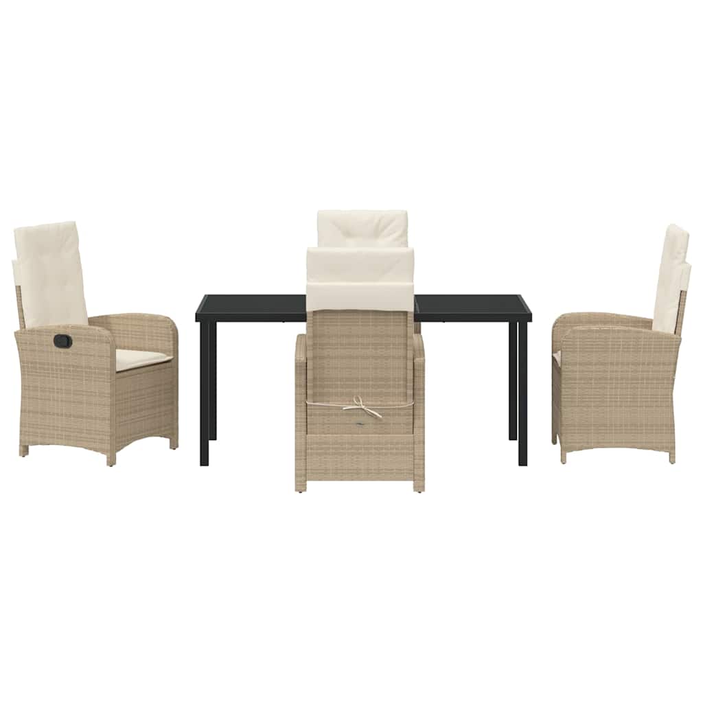 Ensemble de salle à manger pour jardin 5 pcs Beige polyrotin - XIOS