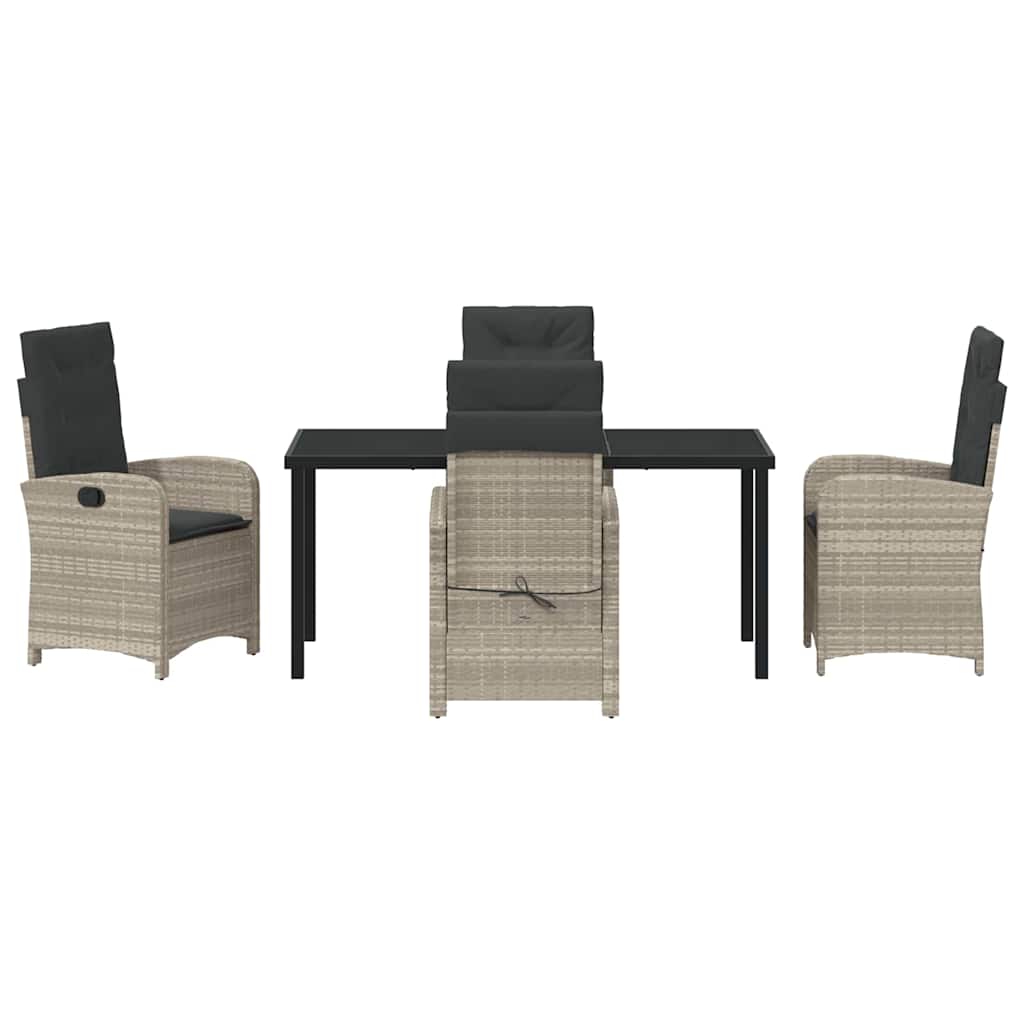 Ensemble de salle à manger pour jardin 5 pcs Gris clair - XIOS