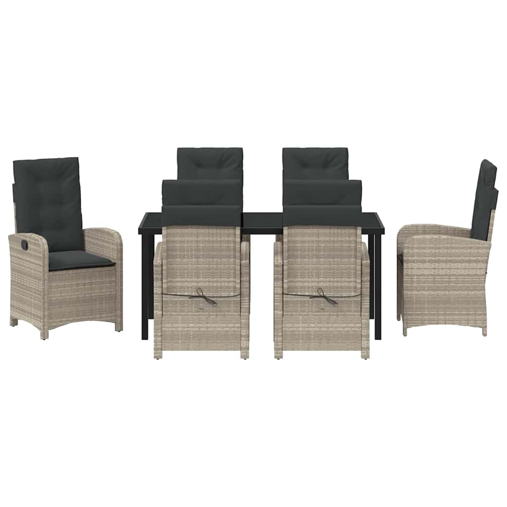 Ensemble de salle à manger pour jardin 7 pcs Gris clair - XIOS