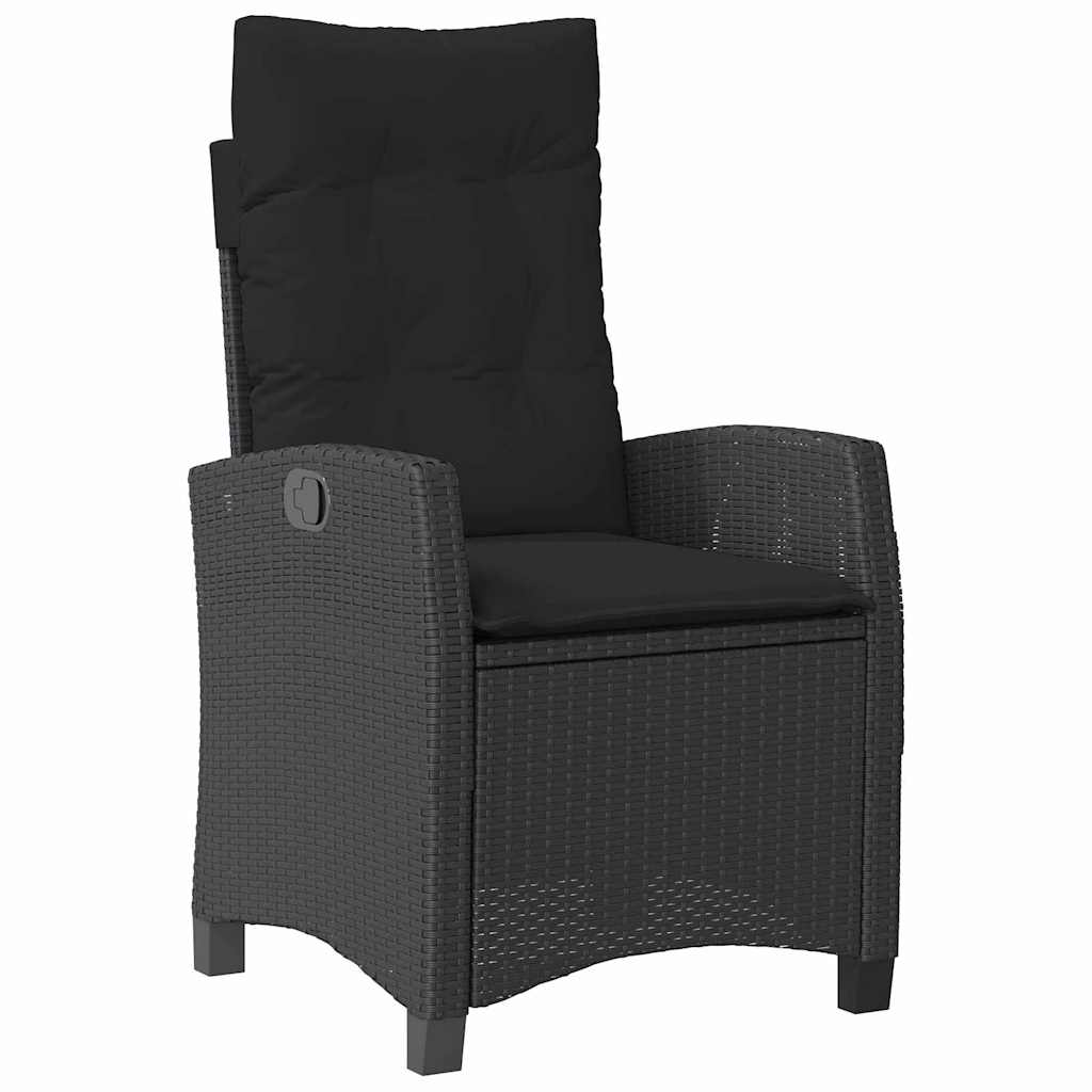Ensemble de salle à manger pour jardin 3 pcs Noir polyrotin - XIOS