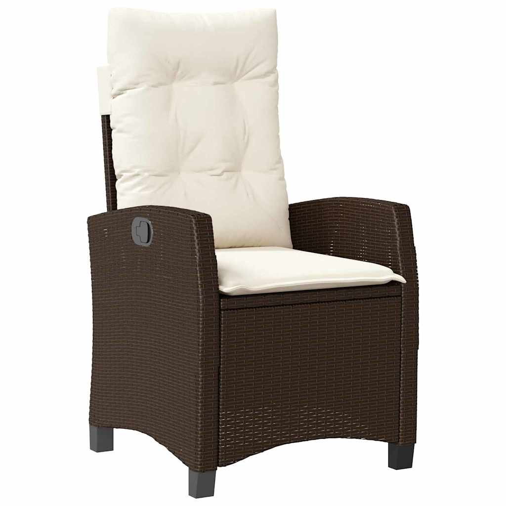 Ensemble de salle à manger pour jardin 3 pcs Marron polyrotin - XIOS