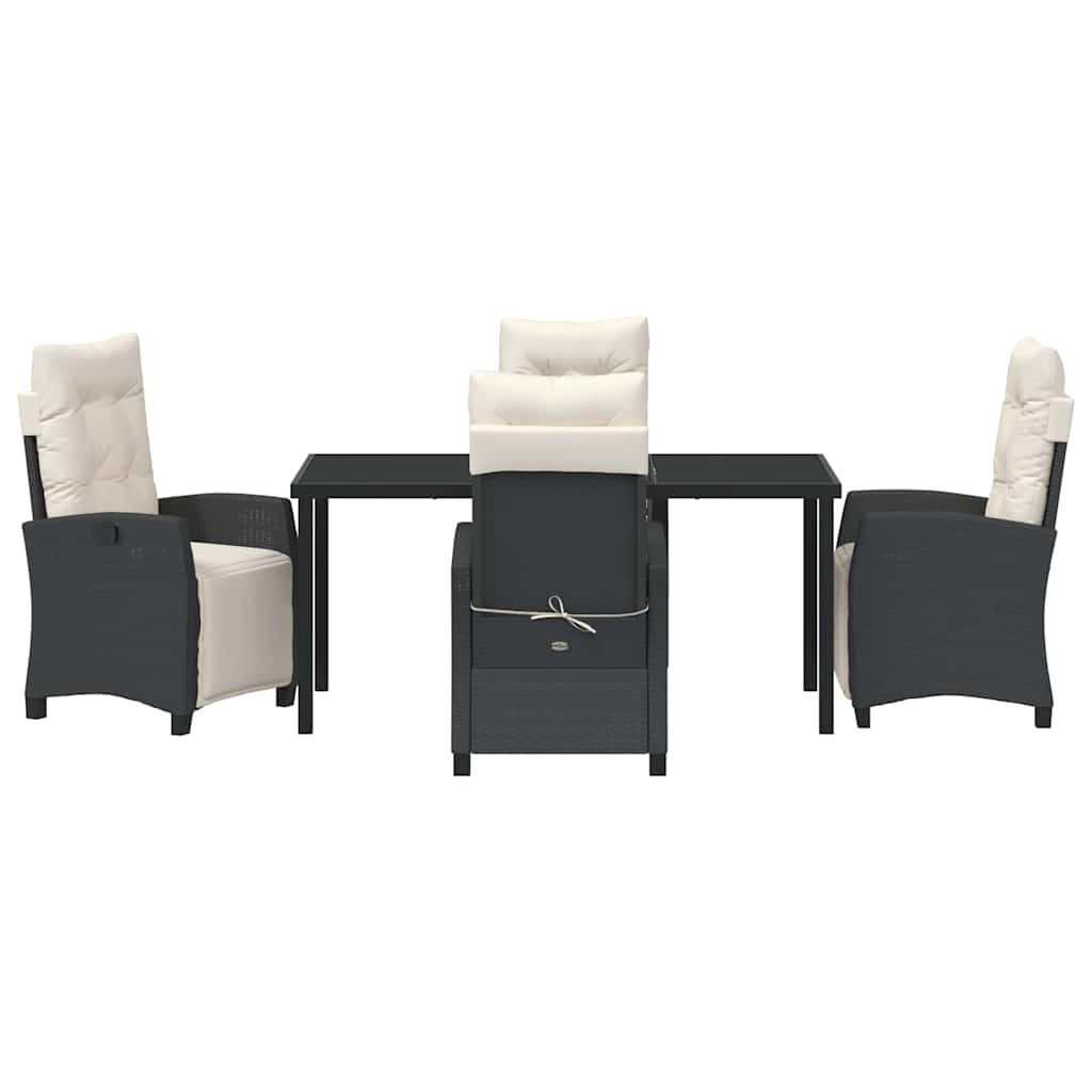 Ensemble de salle à manger pour jardin 5 pcs Noir polyrotin - XIOS