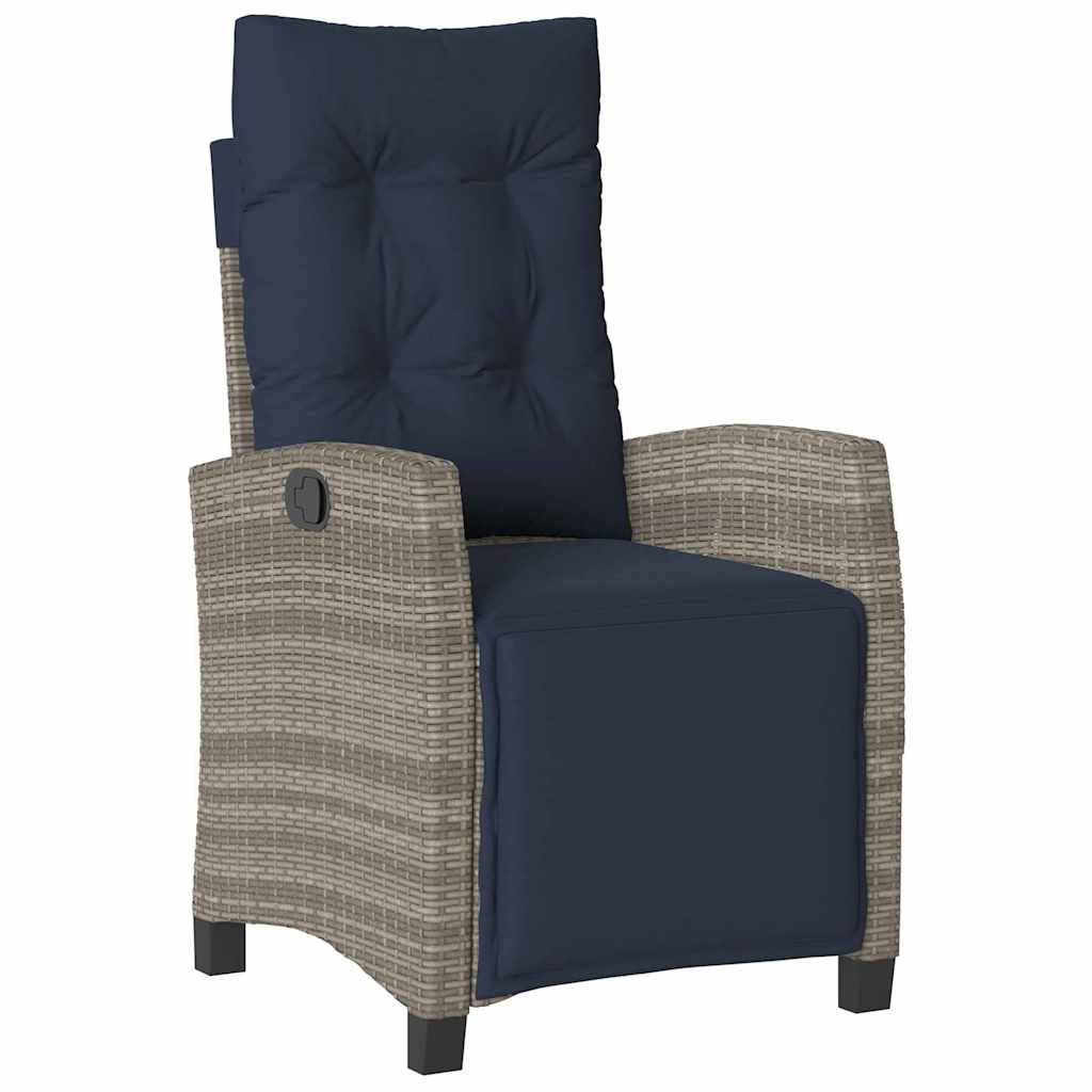 Ensemble de salle à manger pour jardin 3 pcs Gris polyrotin - XIOS