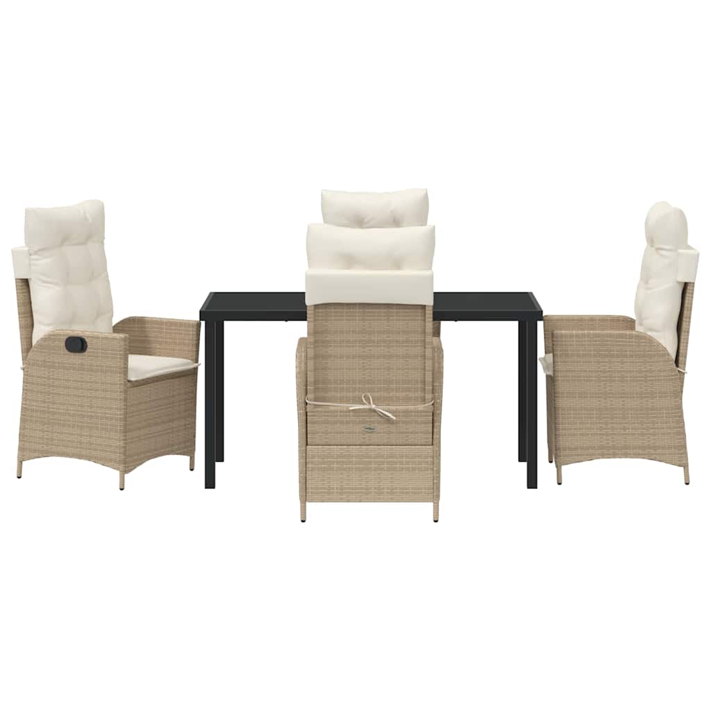 Ensemble de salle à manger pour jardin 5 pcs Beige polyrotin - XIOS