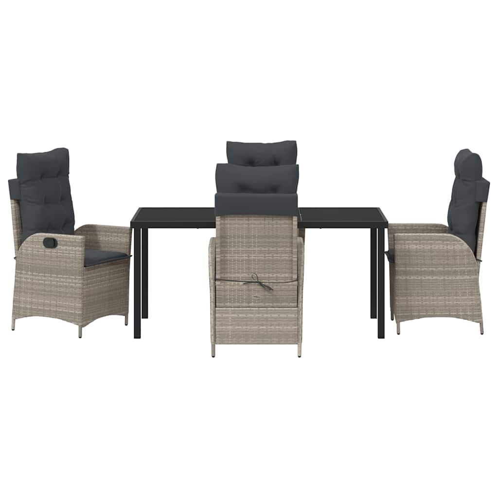 Ensemble de salle à manger pour jardin 5 pcs Gris clair - XIOS