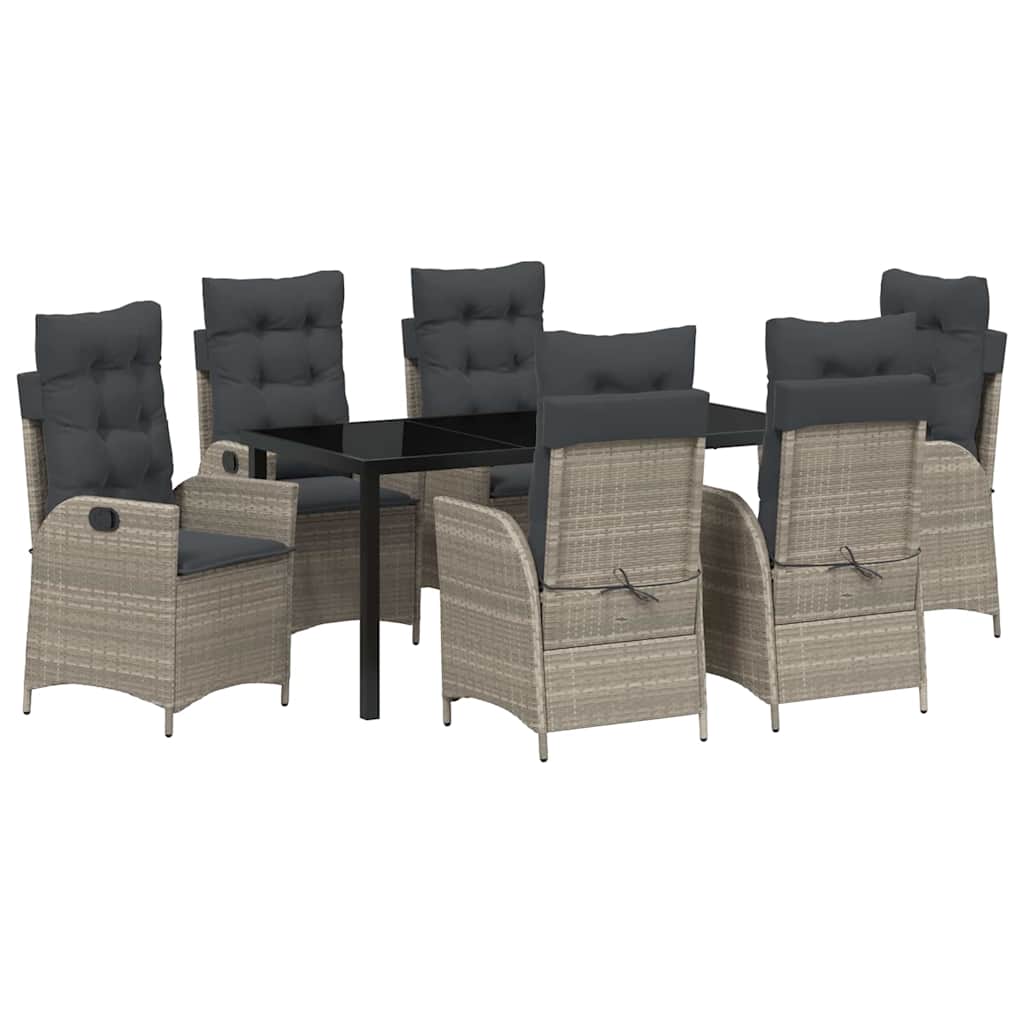 Ensemble de salle à manger pour jardin 7 pcs Gris clair - XIOS