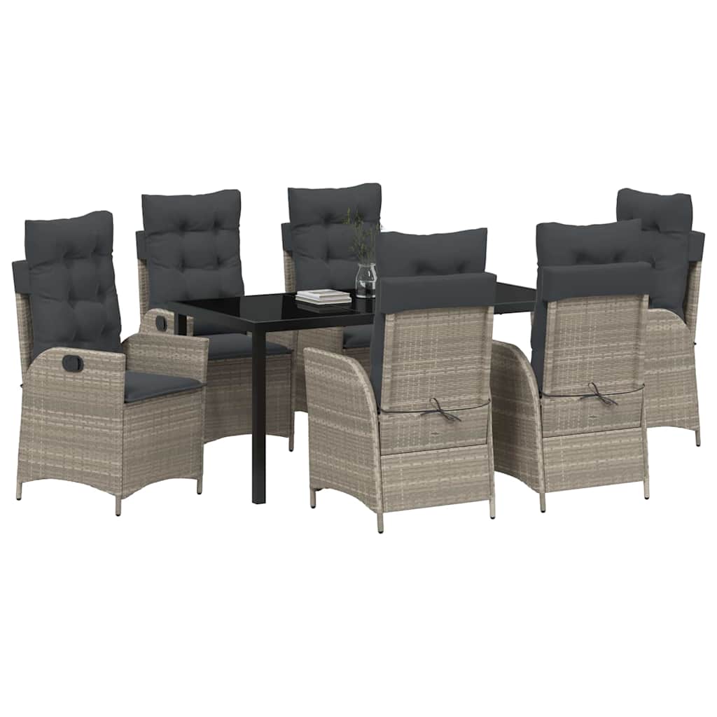 Ensemble de salle à manger pour jardin 7 pcs Gris clair - XIOS