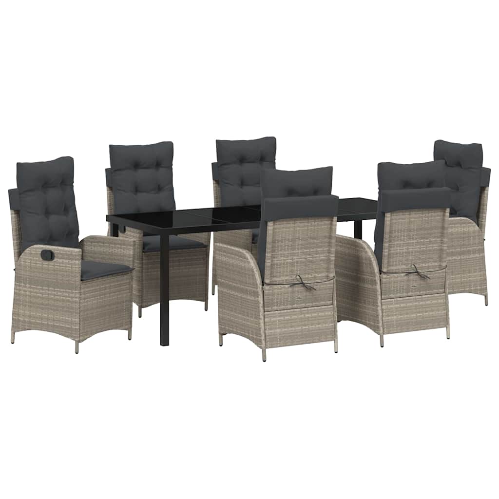 Ensemble de salle à manger pour jardin 7 pcs Gris clair - XIOS