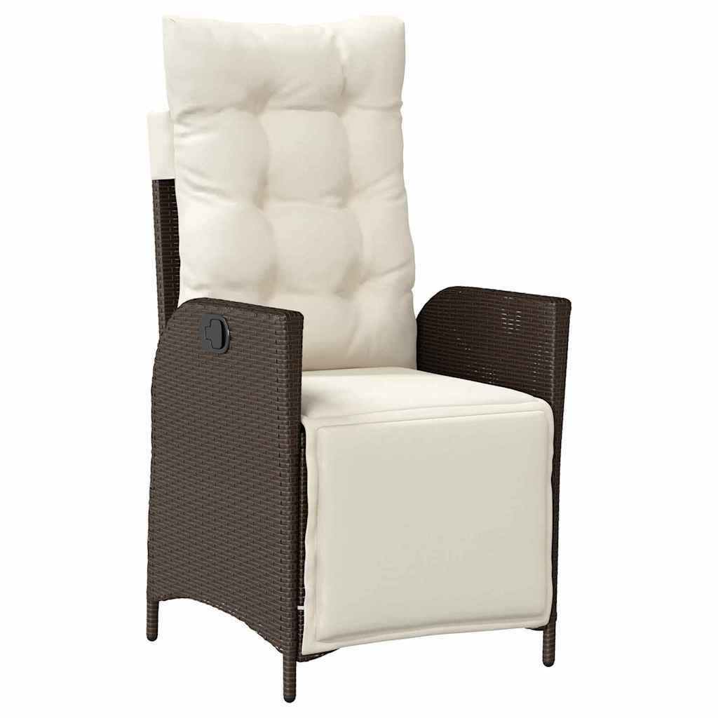 Ensemble de salle à manger pour jardin 5 pcs Marron polyrotin - XIOS