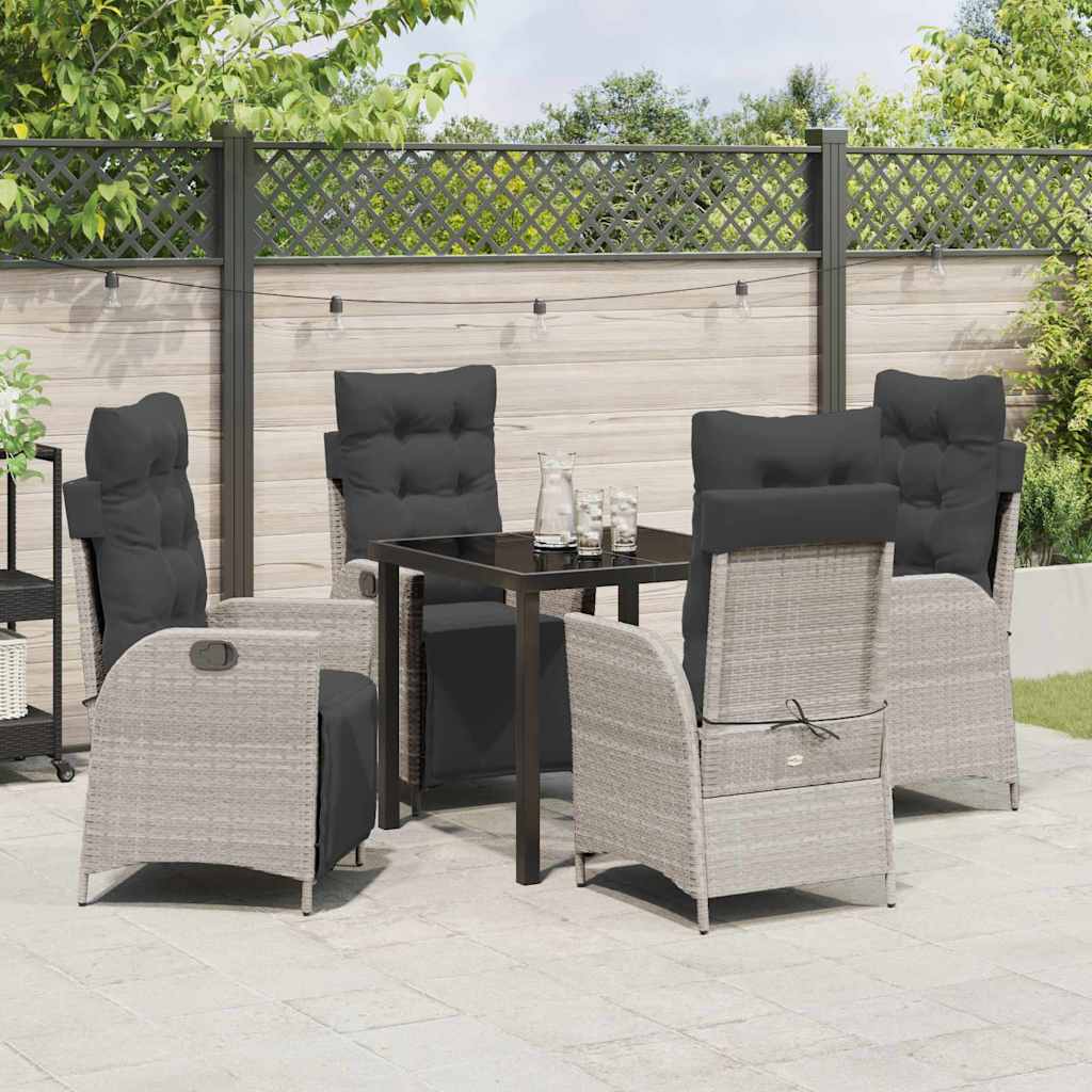 Ensemble de salle à manger pour jardin 5 pcs Gris clair - XIOS