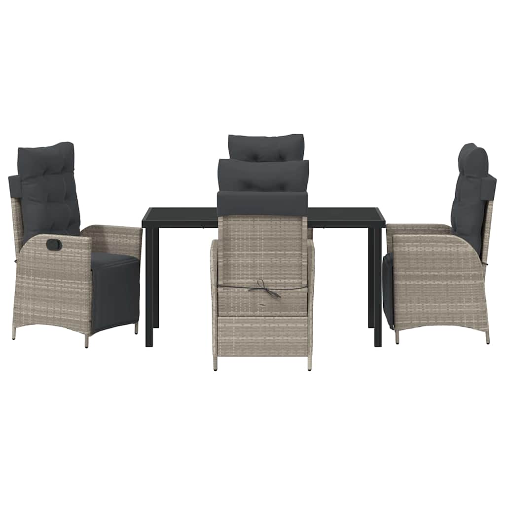 Ensemble de salle à manger pour jardin 5 pcs Gris clair - XIOS