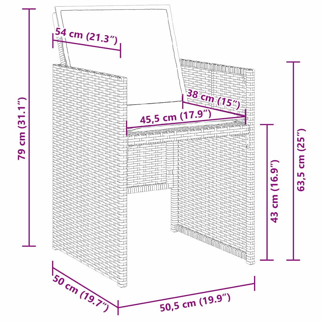 Ensemble de salle à manger pour jardin 5 pcs Marron polyrotin - XIOS
