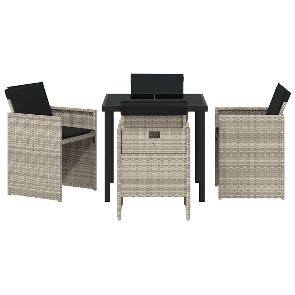 Ensemble de salle à manger pour jardin 5 pcs Gris clair - XIOS
