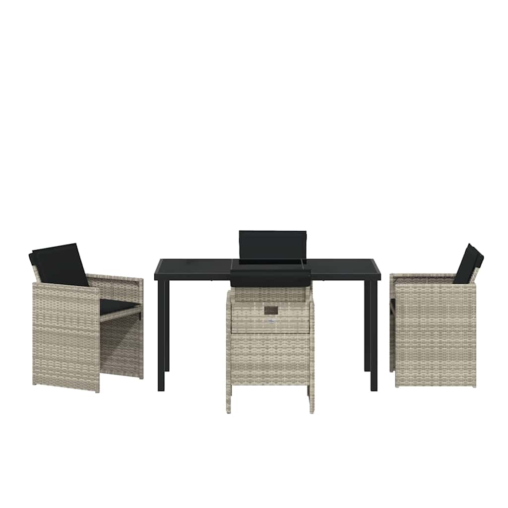 Ensemble de salle à manger pour jardin 5 pcs Gris clair - XIOS