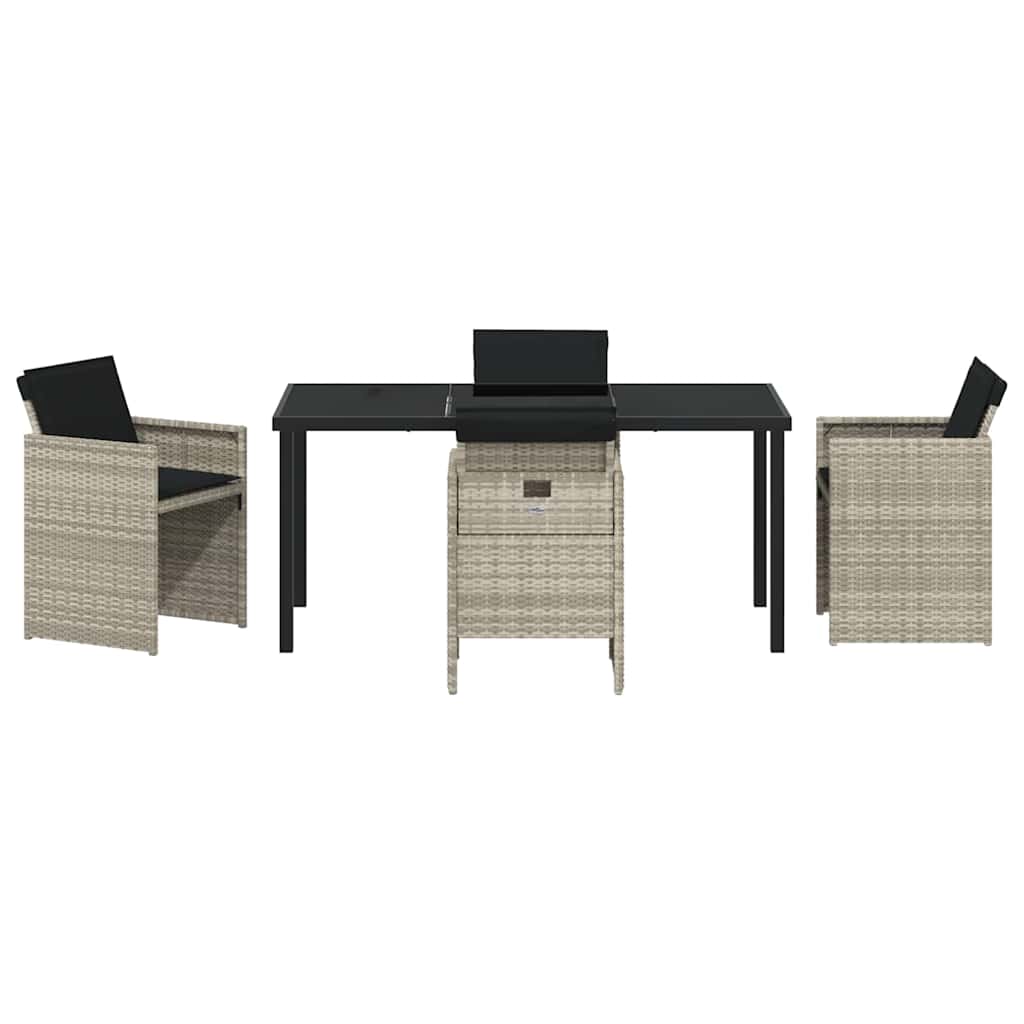Ensemble de salle à manger pour jardin 5 pcs Gris clair - XIOS