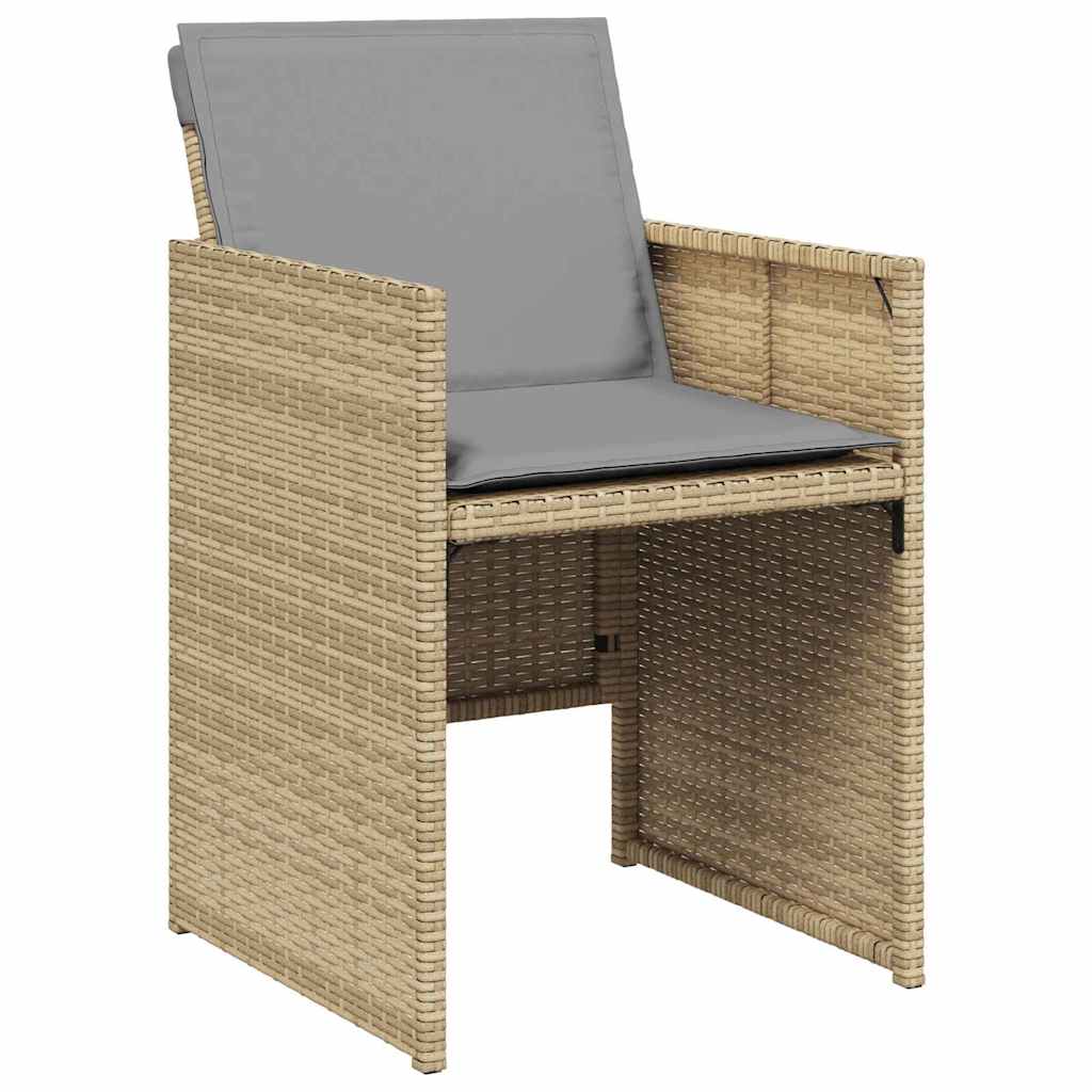 Ensemble de salle à manger pour jardin 5 pcs Beige polyrotin - XIOS