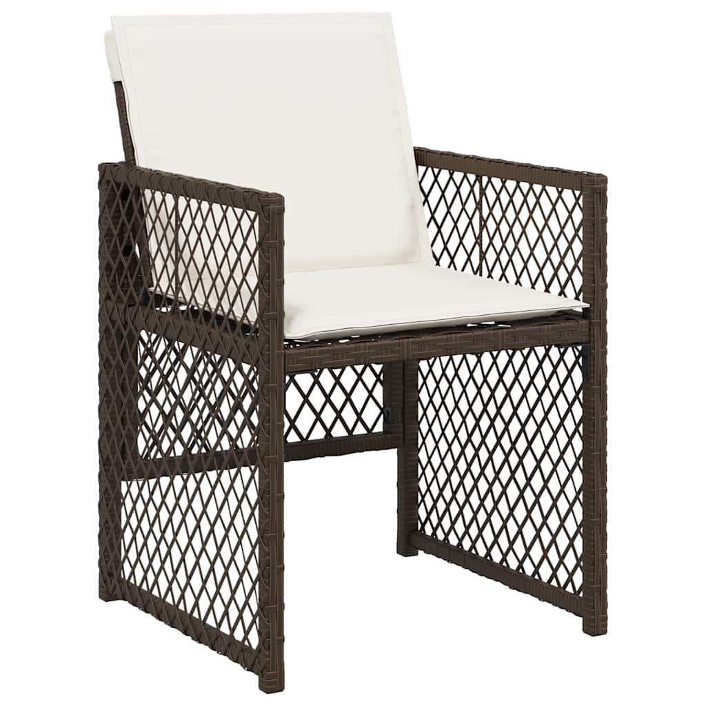 Ensemble de salle à manger pour jardin 5 pcs Marron polyrotin - XIOS