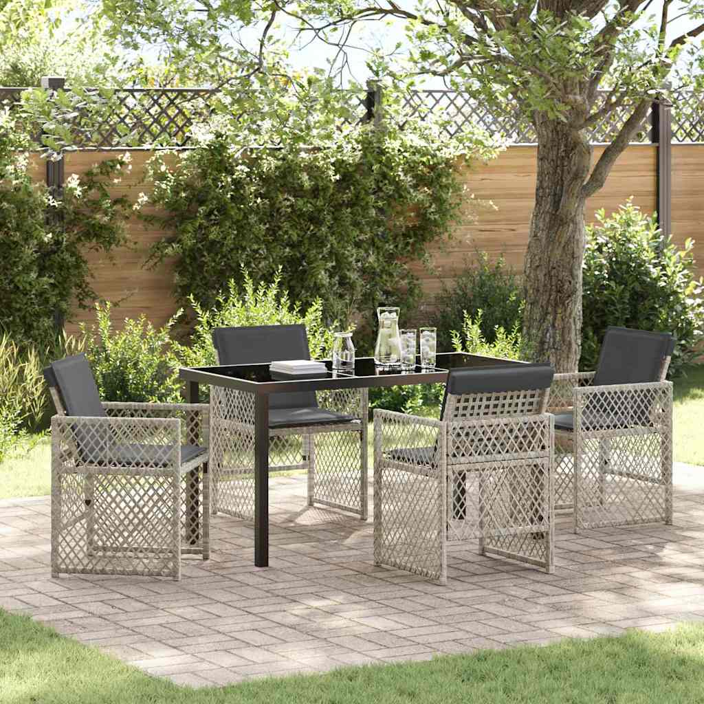 Ensemble de salle à manger pour jardin 5 pcs Gris clair - XIOS
