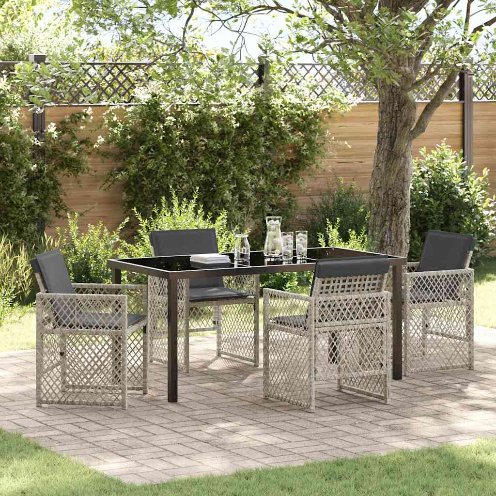 Ensemble de salle à manger pour jardin 5 pcs Gris clair - XIOS