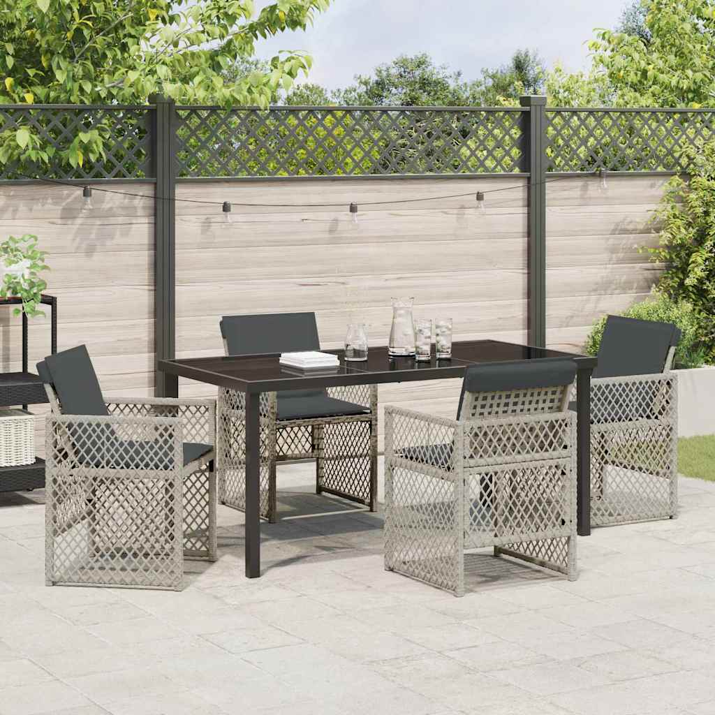 Ensemble de salle à manger pour jardin 5 pcs Gris clair - XIOS