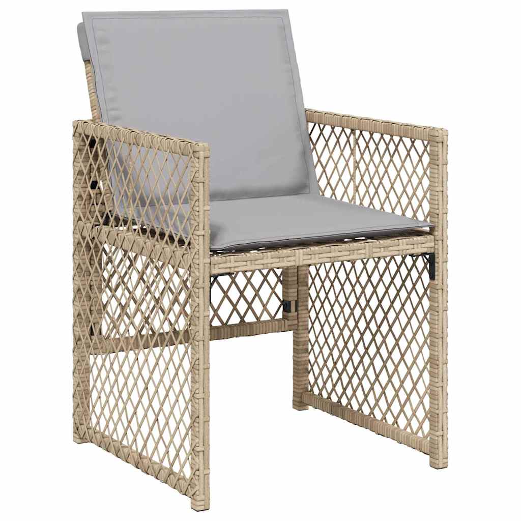 Ensemble de salle à manger pour jardin 5 pcs Beige polyrotin - XIOS