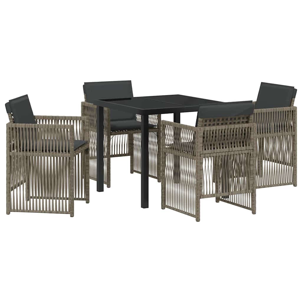 Ensemble de salle à manger pour jardin 5 pcs Gris - XIOS