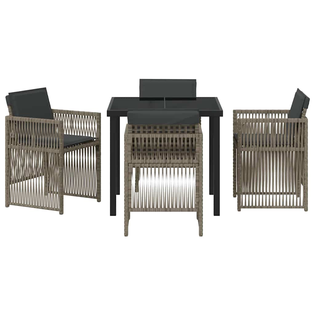 Ensemble de salle à manger pour jardin 5 pcs Gris - XIOS