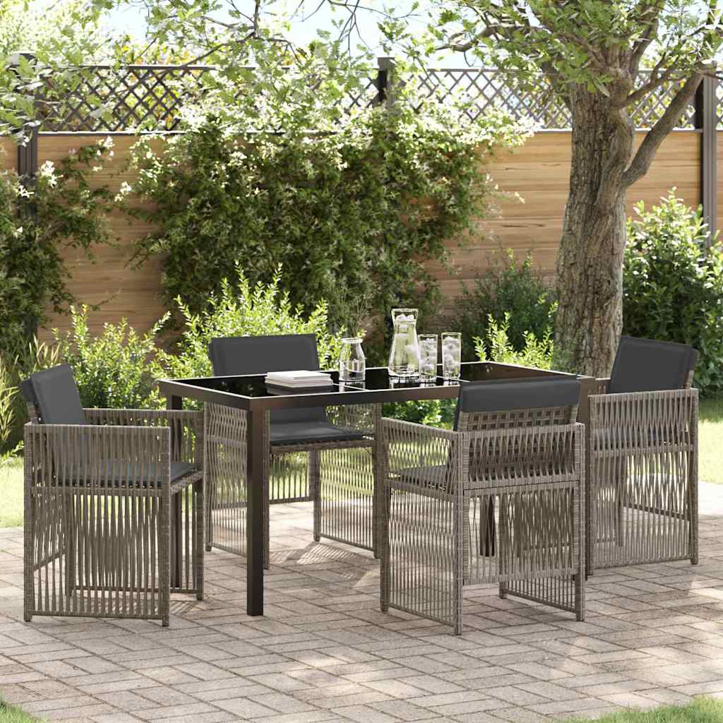 Ensemble de salle à manger pour jardin 5 pcs Gris - XIOS