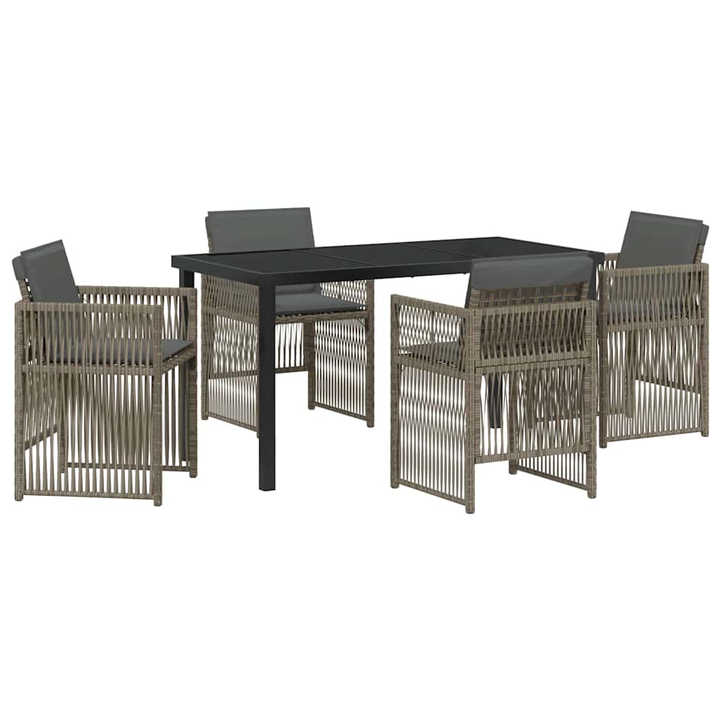 Ensemble de salle à manger pour jardin 5 pcs Gris - XIOS