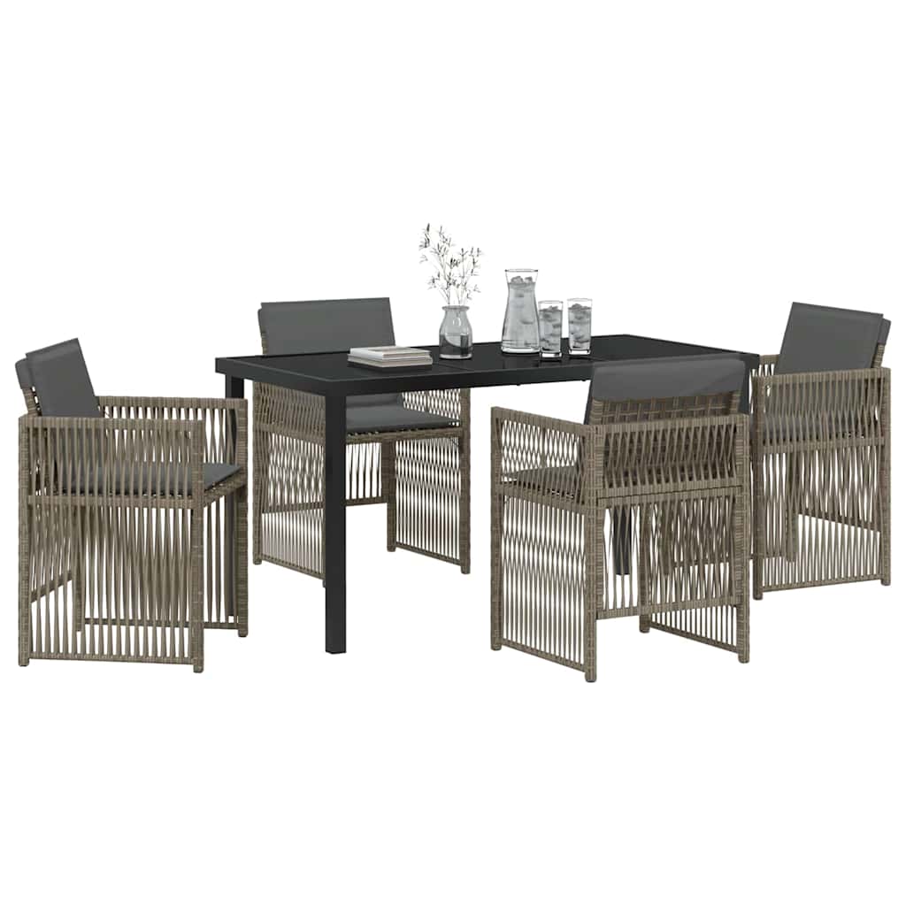 Ensemble de salle à manger pour jardin 5 pcs Gris - XIOS